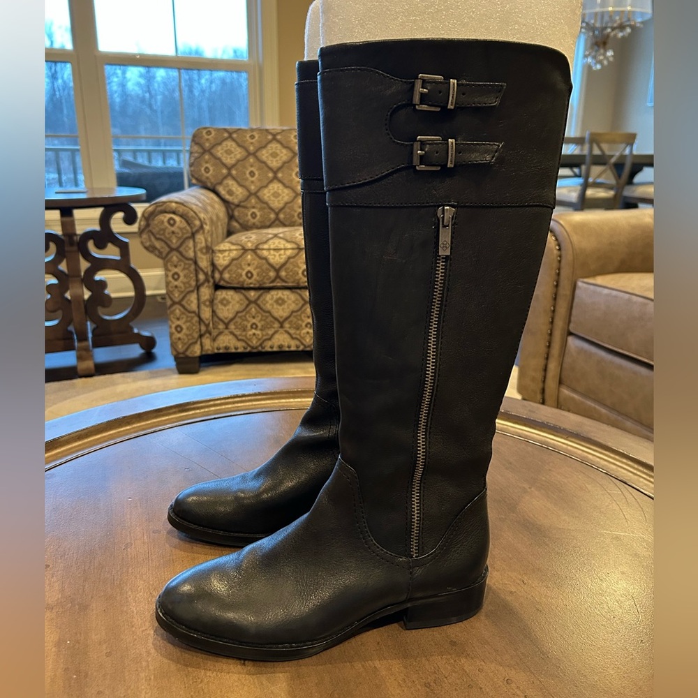 Arturo Chiang Earlene Leather Riding Boots Size 7